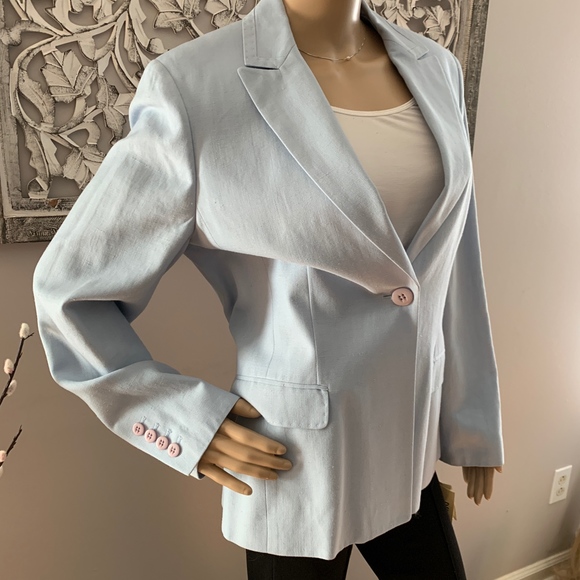 NWT BILL BLASS Powder Blue Blazer Originally $240 - Picture 3 of 5